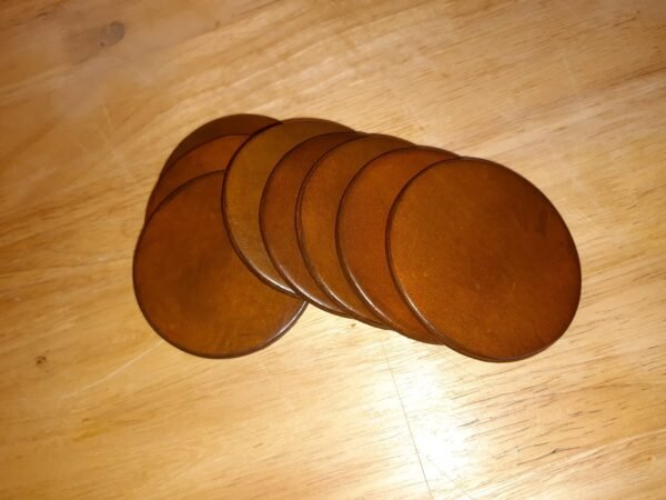 Handmade Leather Coasters - Image 2